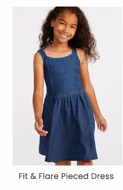 Fit & Flare Pieced Dress