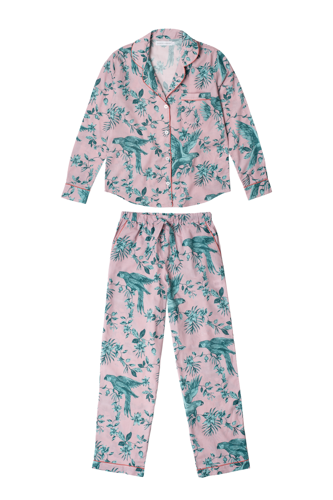 Long Pyjama Set Bromley Parrot Pink/Blue