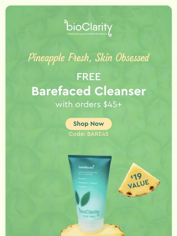 Ends Soon 💔 Grab your FREE Barefaced Cleanser!
