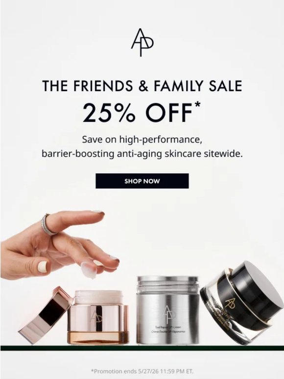 25% Off Starts Now