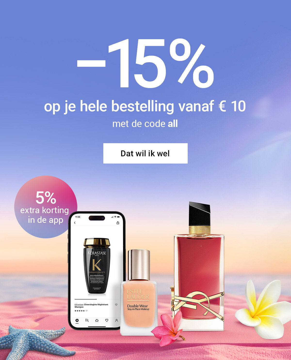 -15%
 op je hele bestelling