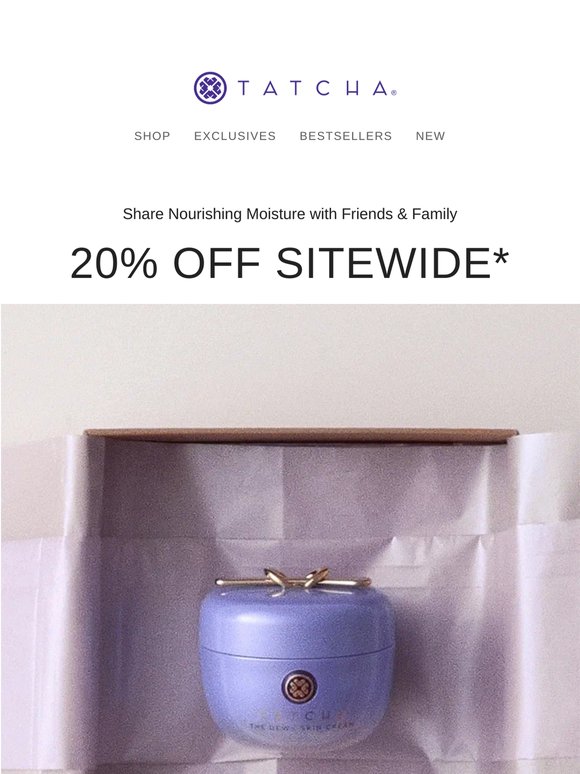Your moisturizer is 20% off—and so is the rest of the  site!
