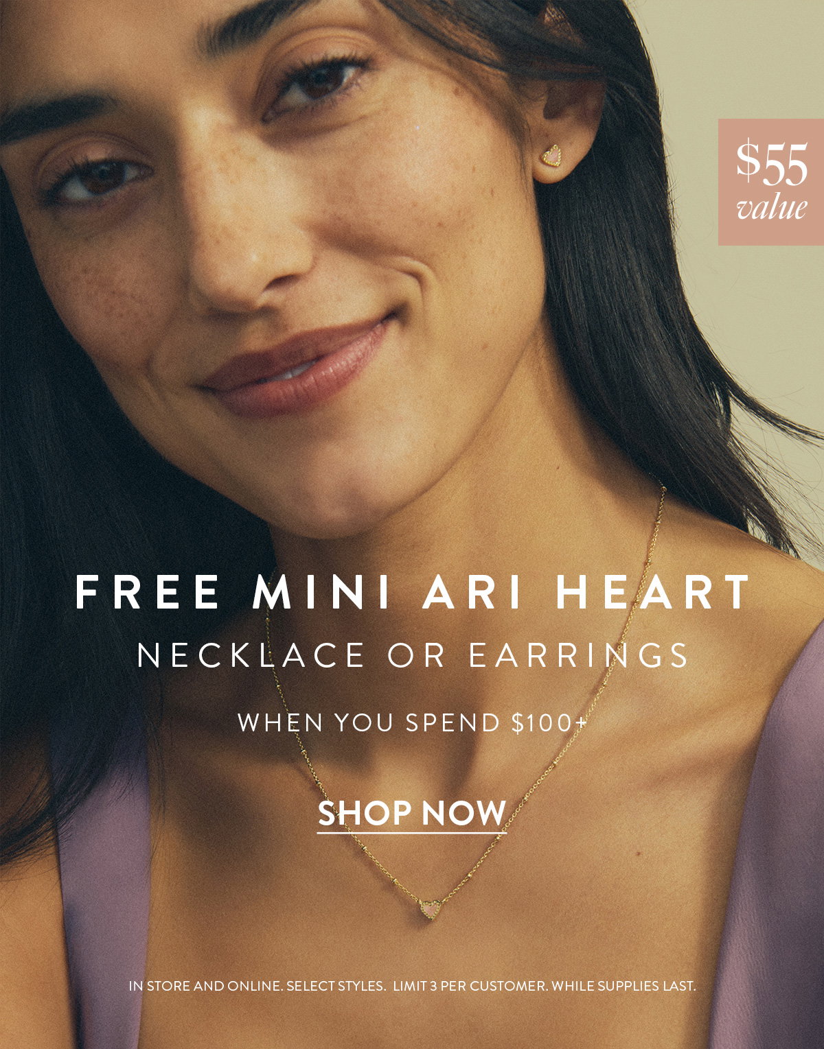 Free Mini Ari Heart Necklace or Earrings
