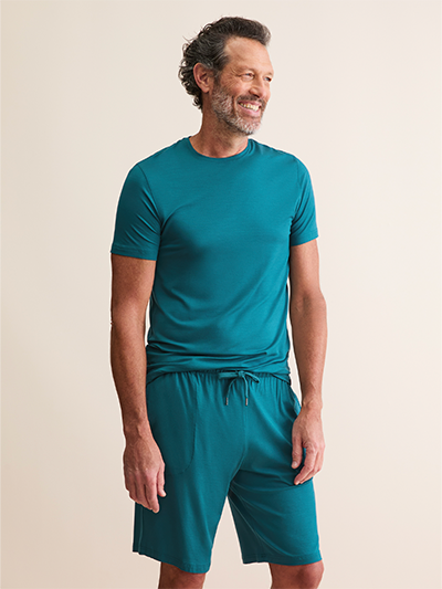 Men's Basel Lounge Shorts in Teal