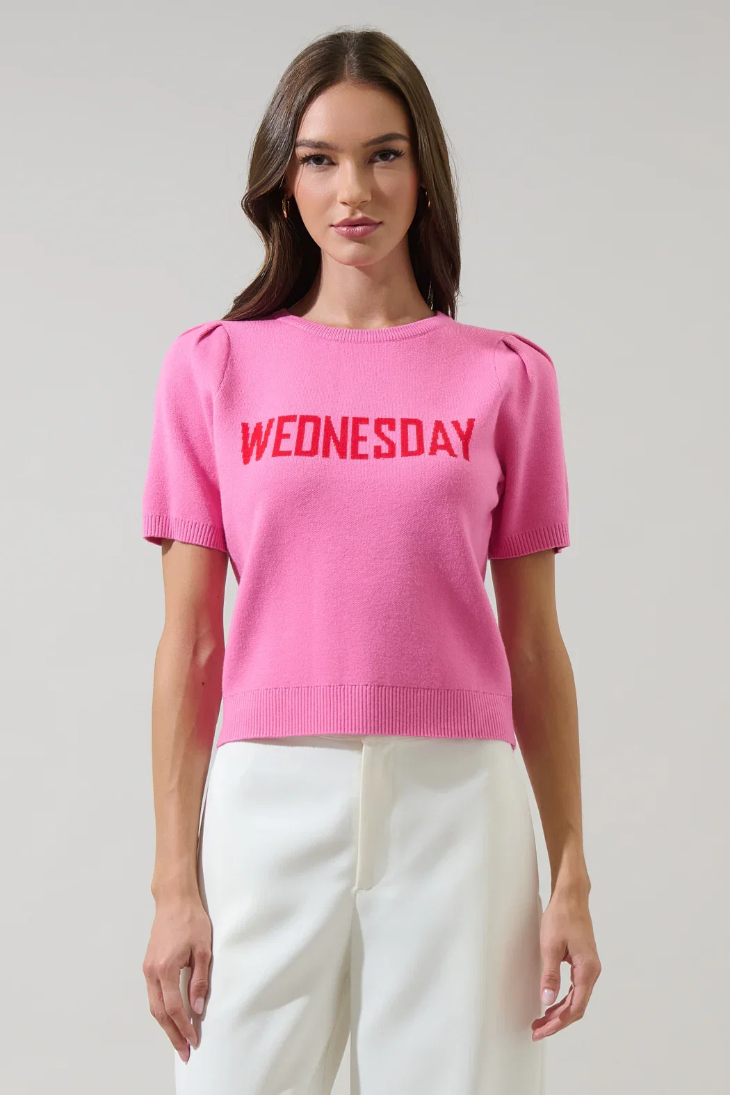 Image of Wednesday Short Sleeve Sweater Top