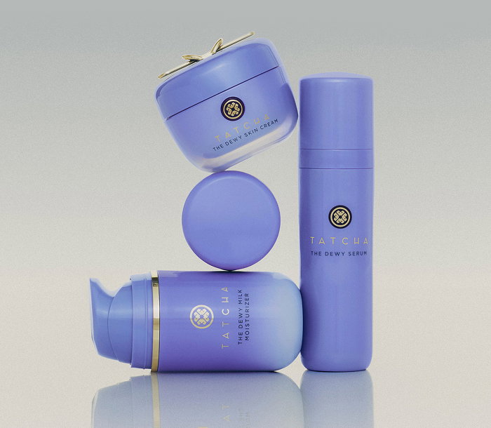 A selection of dewy skin products
