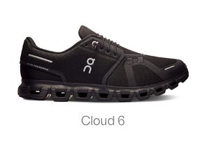 Men's Cloud 6 Athletic Sneakers in Black
