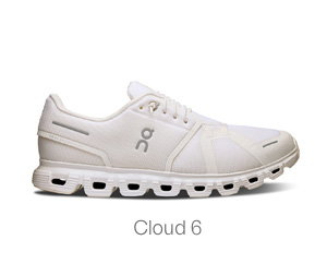 Men's Cloud 6 Athletic Sneakers in White