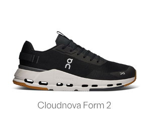 Men's Cloudnova Form 2 Athletic Sneakers in Black/White