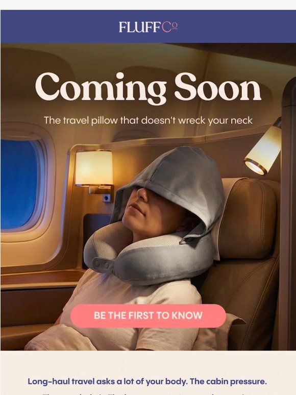 Introducing the FluffCo Travel Pillow ✈️
