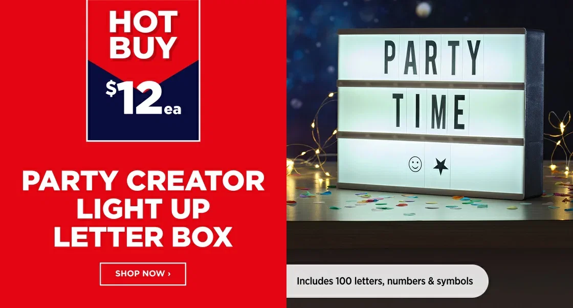 PARTY CREATOR LIGHT UP LETTER BOX