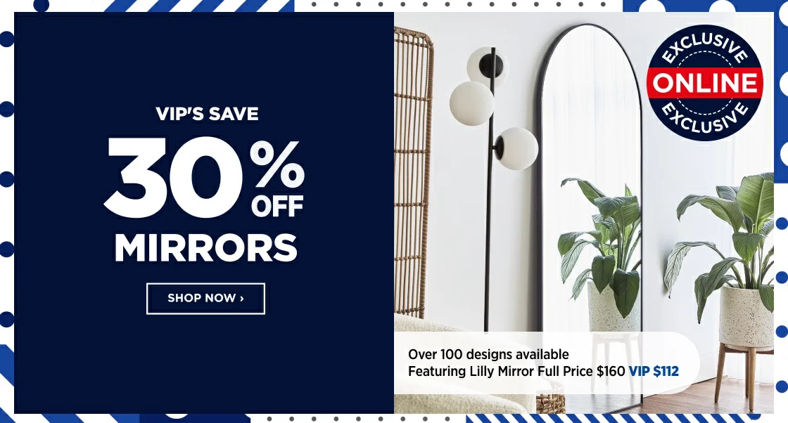 30% off MIRRORS
