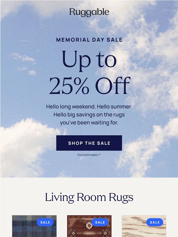 Memorial Day Sale on NOW!