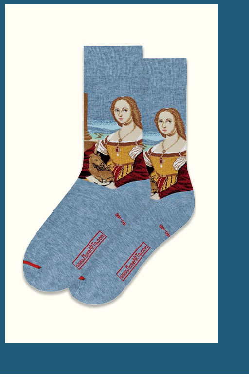 Raphael Young Woman with a Unicorn Socks