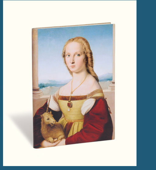 Raphael Young Woman with a Unicorn Recycled Leather Journal