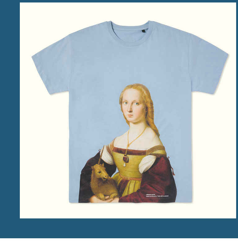 Raphael Young Woman with a Unicorn Unisex Tee