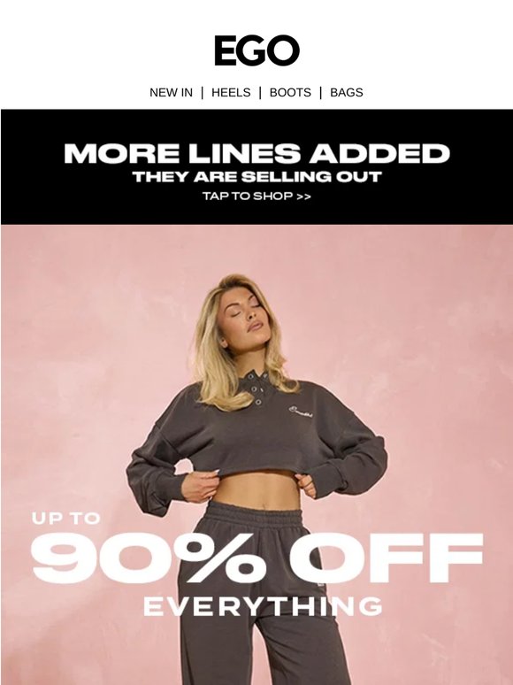 Up To 90% Off. You're Welcome.