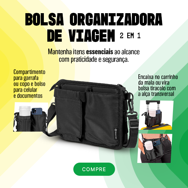 Bolsa organizadora de viagem 2 em 1 por apenas R$ 96,90 no pix