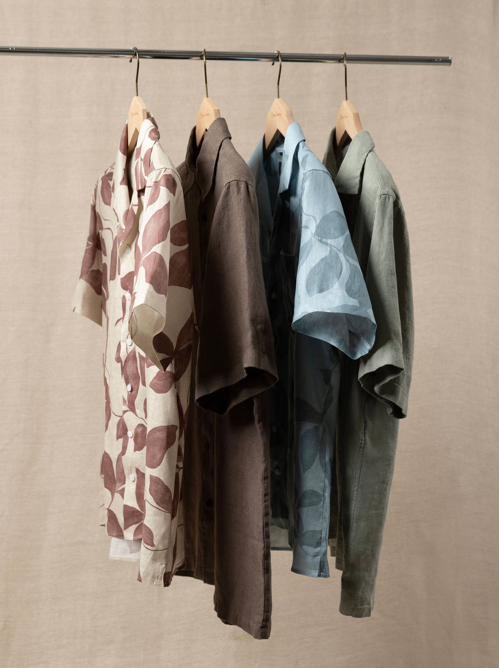 100% linen garment dyed shirts