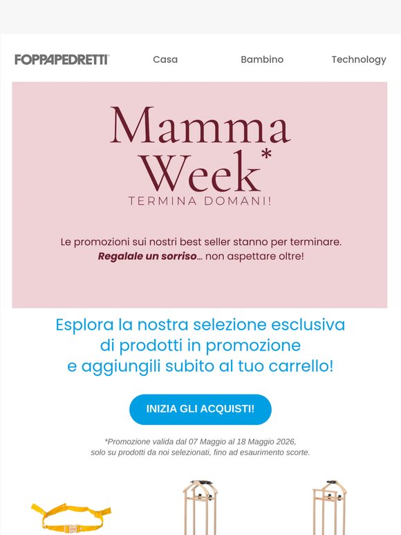Le promozioni Foppapedretti terminano domani!