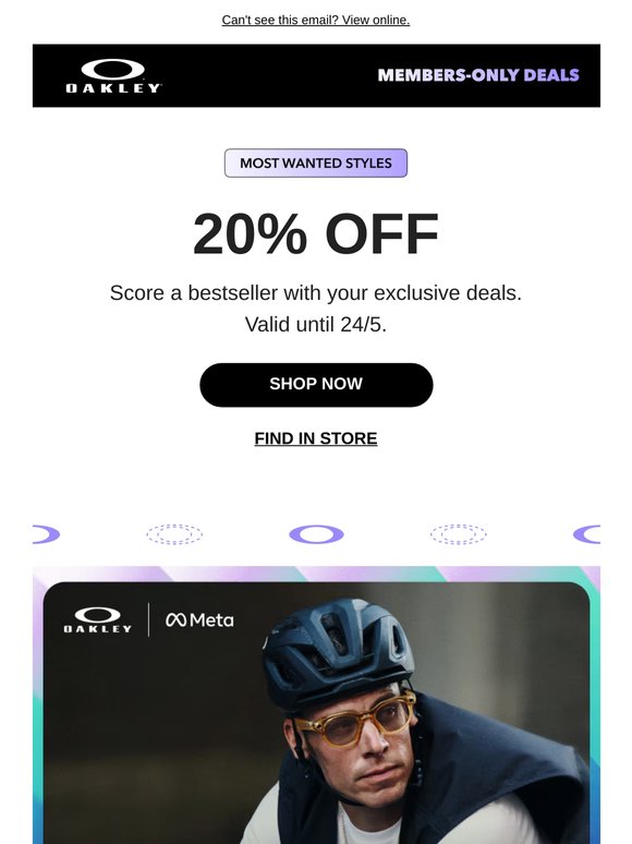 Bring Home An Oakley Bestseller