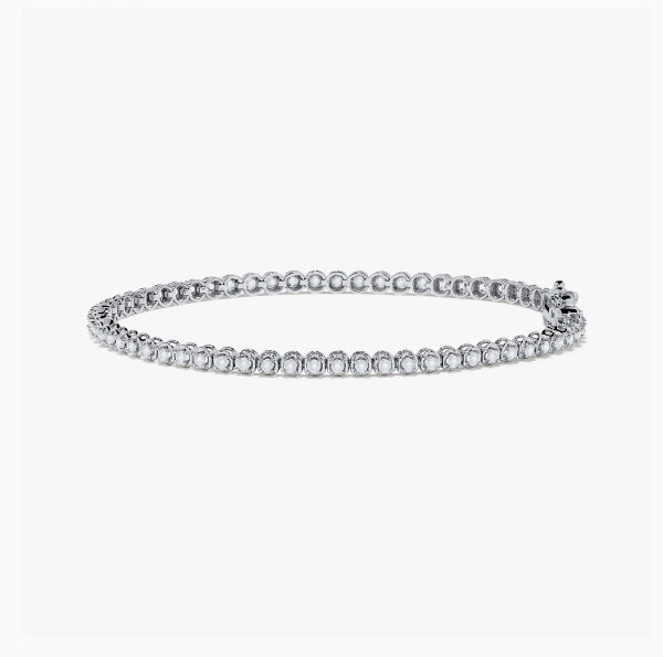 August14K White Gold 1.0 Ct. Diamond Tennis Bracelet