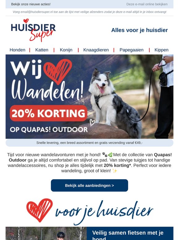 🐶 Tijdelijk 20% korting op Quapas! Outdoor