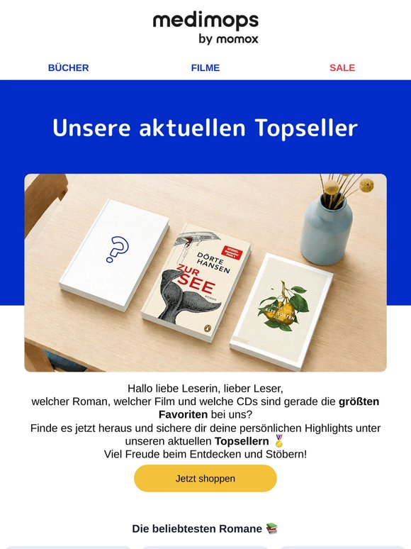 🤫 Das sind gerade die beliebtesten Bücher bei medimops