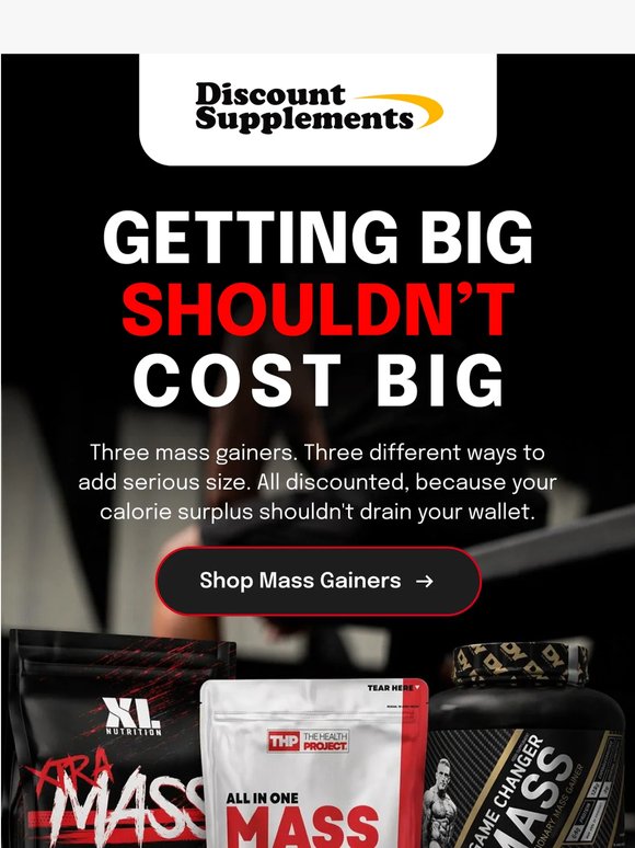 Struggling to gain size? Pick your mass gainer.