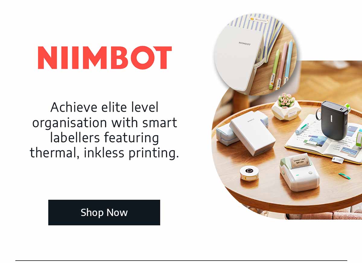 Niimbot - Achieve elite level organisation with smart labellers featuring thermal, inkless printing