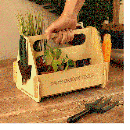 Personalised Wooden Garden Tool Caddy – Gift For Gardener