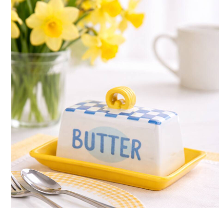 Hand Painted Butter Dish