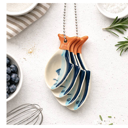 Sardine Ceramic Measuring Spoons