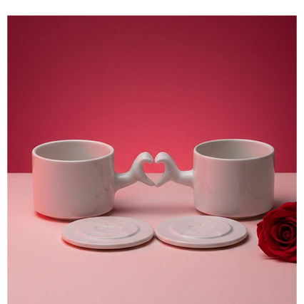 Heart Gesture Handmade Cup Set Of Two