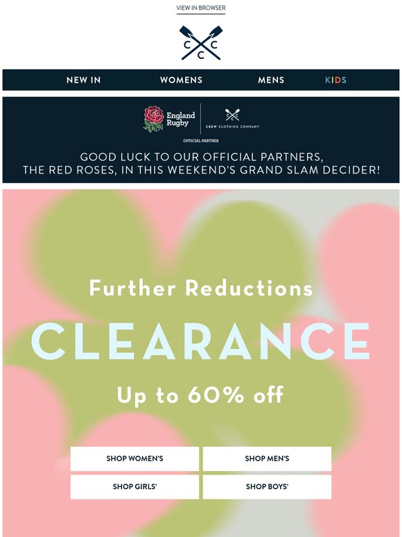 CLEARANCE now with further reductions