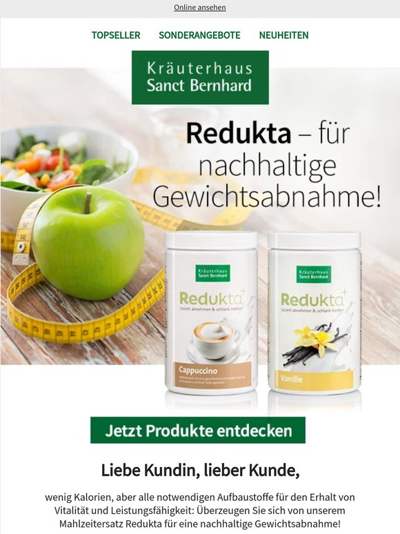 Redukta – für nachhal­tige Gewichtsabnahme!