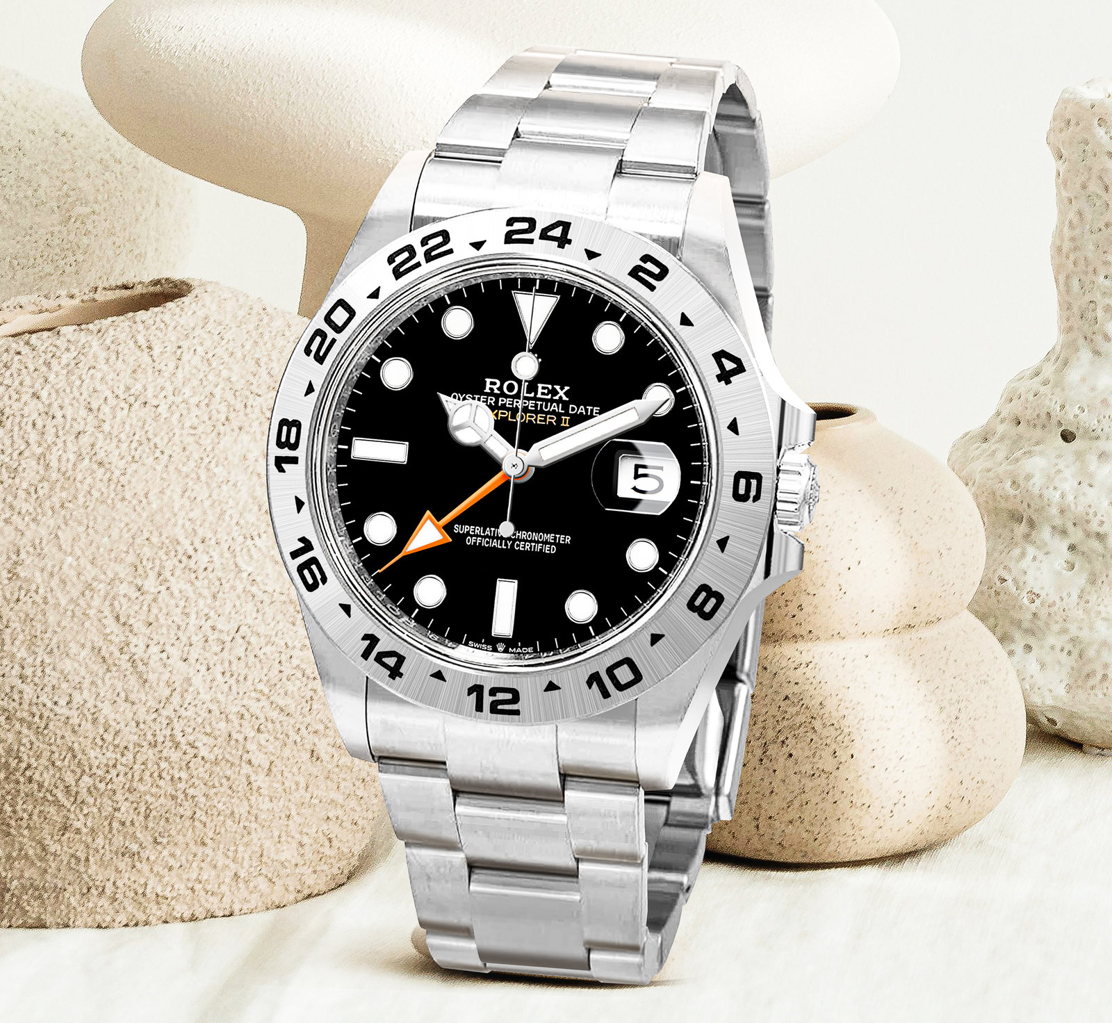 Explorer II 42mm Black Dial Oystersteel Men's Watch M226570-0002