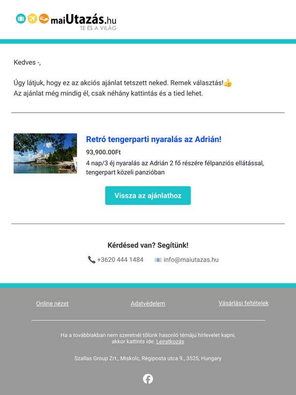 A várva várt utazás közelebb van, mint hinnéd!