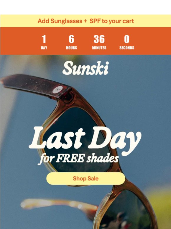 Last Day for FREE Shades 🫣