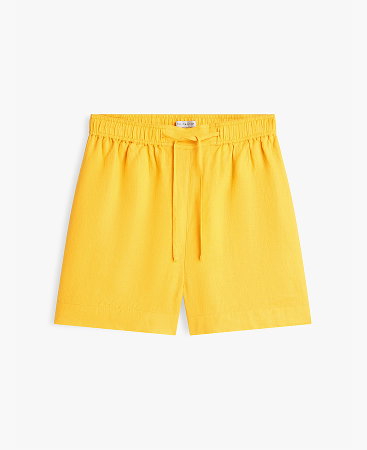 Flag Embroidery Pure Linen Shorts