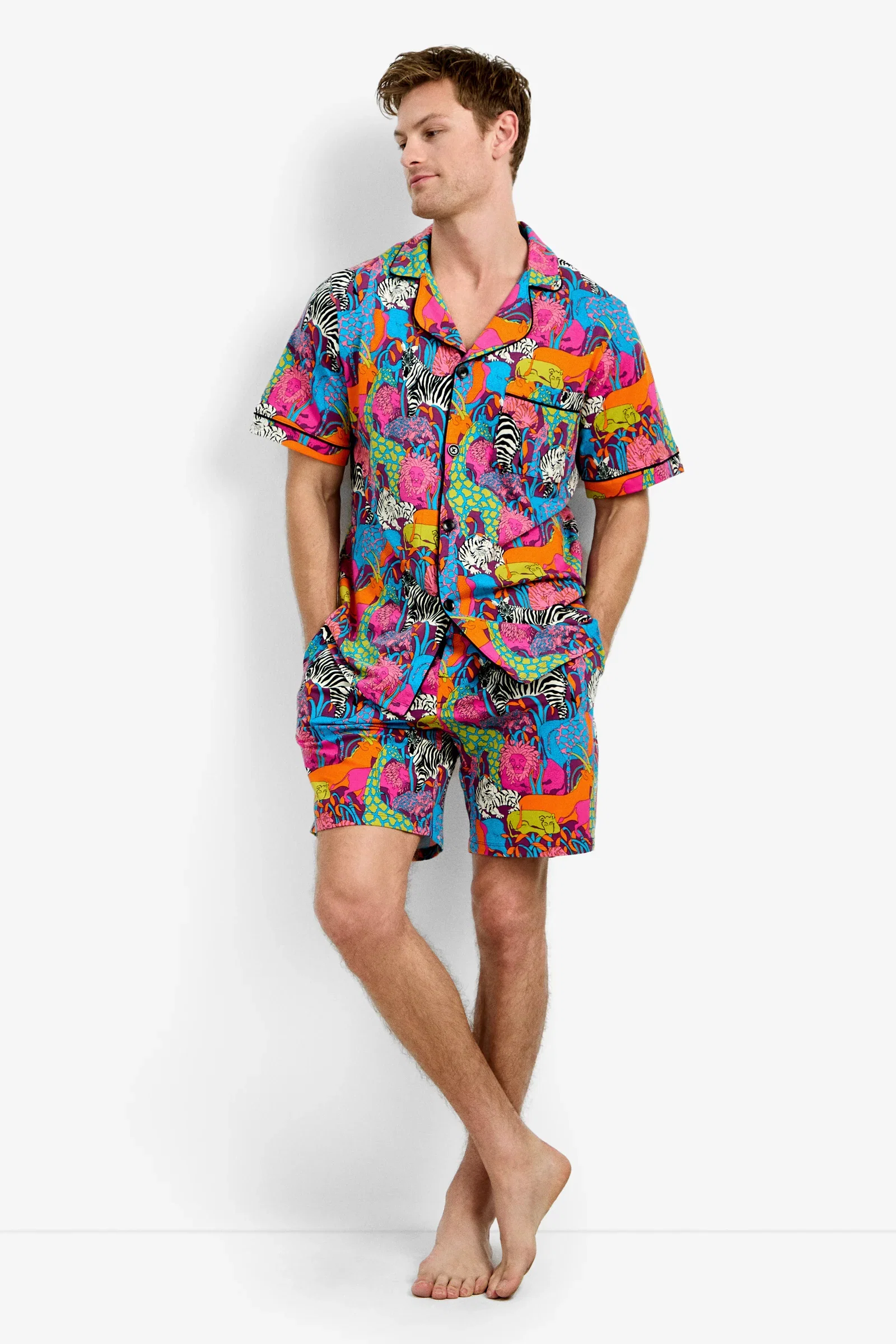 Image of Men's Boxer PJ Set - Jungle
