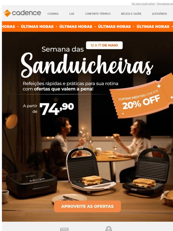Últimas Horas Para Comprar a Sua Sanduicheira Nova #Ofertas