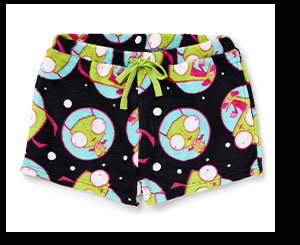 GIR Space Plush Lounge Shorts - Invader Zim