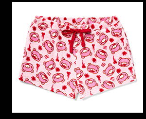 Pink Gloomy Bear Plush Lounge Shorts