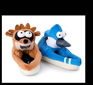 Regular Show Mordecai and Rigby Plush Slippers