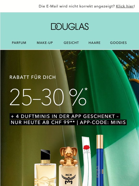 25–30 % Rabatt für dich + 4 Duftminis GRATIS in der App!