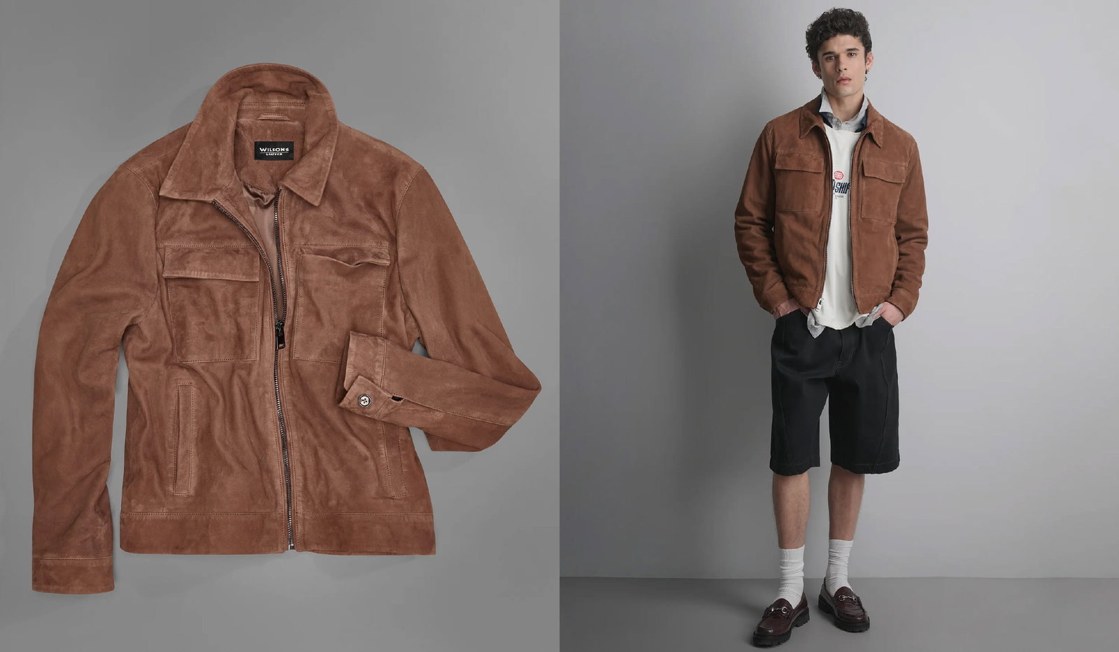 Banks Suede Zip Shirt Jacket