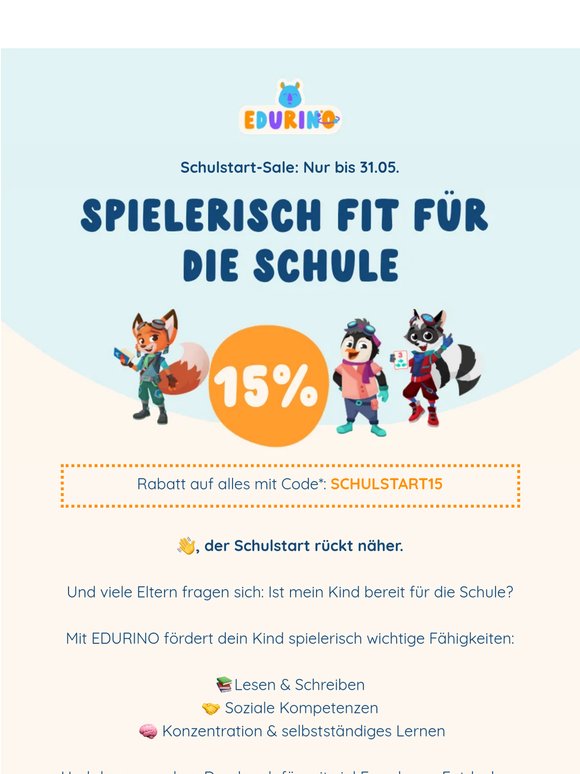 Schulstart-Sale nur für kurze Zeit 📚