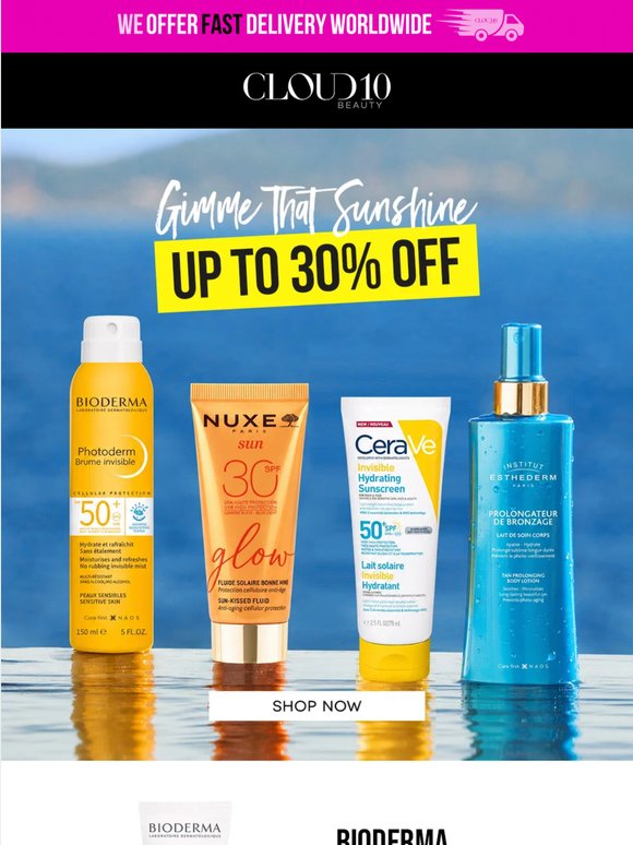 Up To 30% Off SPF, Beaut ☀️