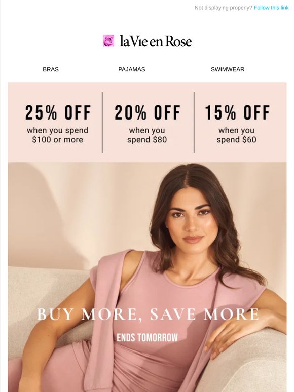 Up to 25% off when you spend $100 +